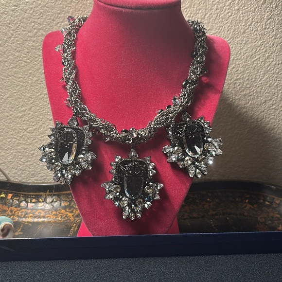 RARE Authentic Swarovski large black diamond Collar necklace. - Picture 4 of 16